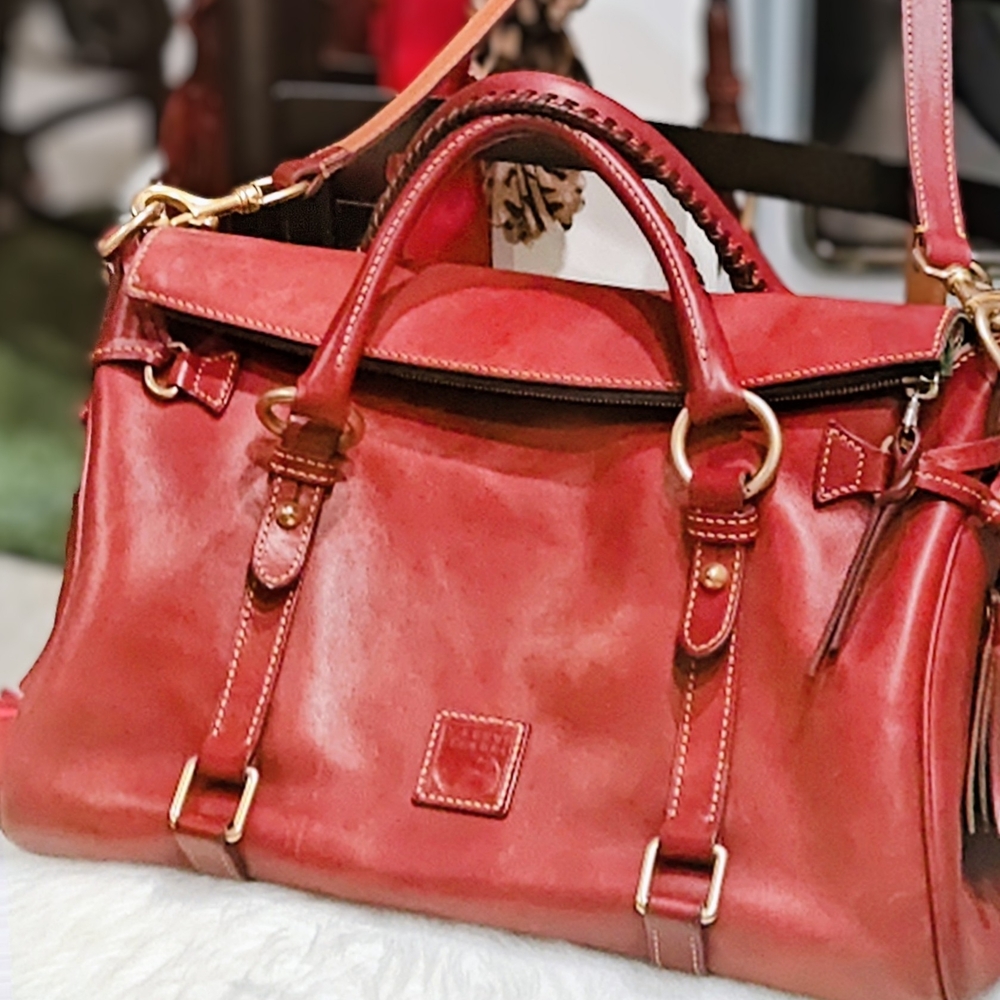 Dooney And Bourke Red Leather Handbag